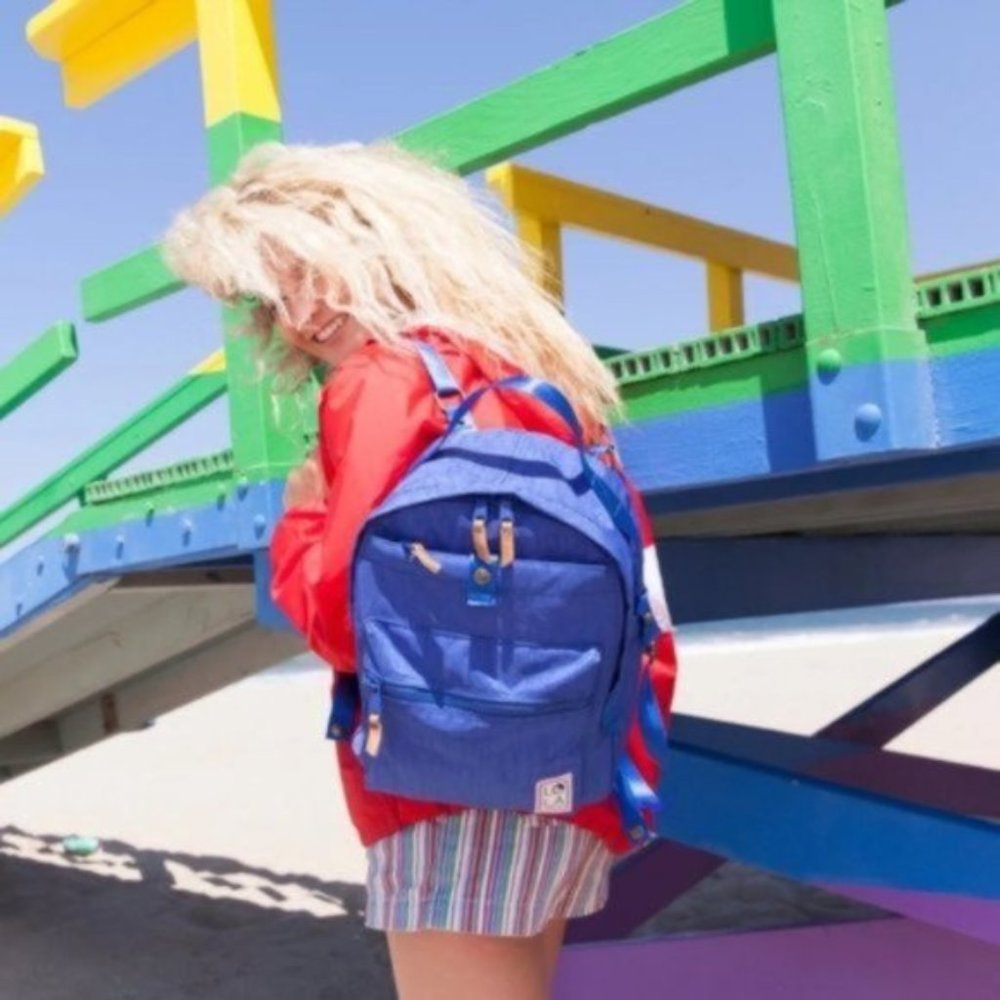Madewell Lola Mondo Escapist Blue Nylon Backpack